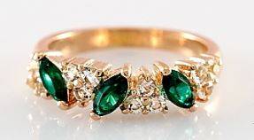POSTAGE ONLY R35.00 ***GOLD PLATED AUSTRIAN CRYSTAL RING***