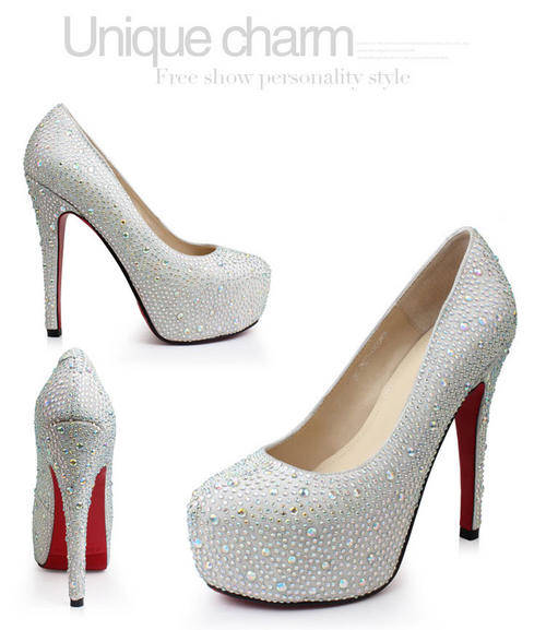 Wedding / Party Ladies Crystal Rhinestone Super High Heel