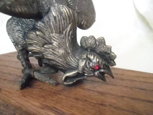 Large vintage Brass pair of table Fighting Cocks. Circa 1950's