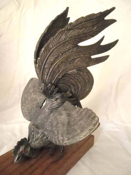 Large vintage Brass pair of table Fighting Cocks. Circa 1950's