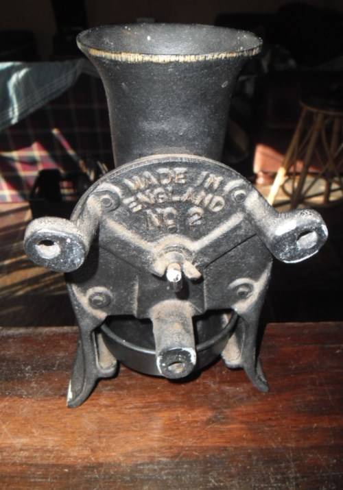Spong Cast Iron Coffee Grinder No. 2 with catch cup