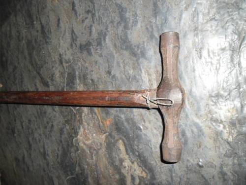 Vintage railway wheel tapper's hammer