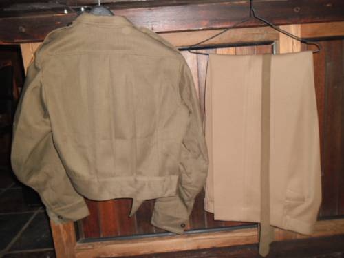 South African Engineers Corp. Bunny Jacket, trousers and tie. 1970