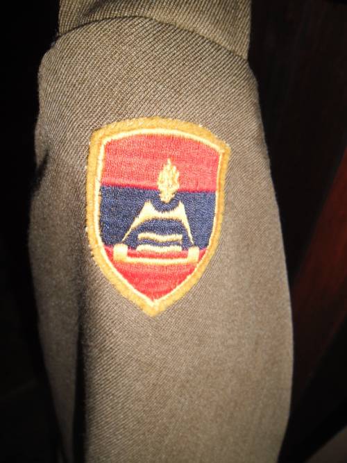 South African Engineers Corp. Bunny Jacket, trousers and tie. 1970