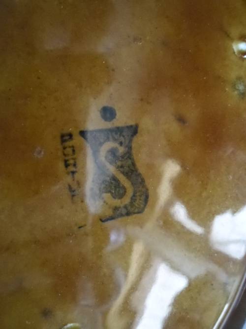 Vintage Large Majolica Wild Boar Foie Gras Paté Dish