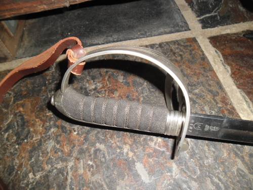SADF Army Officers Ceremonial Sword with leather scabbard (WKC). Circa 1970's