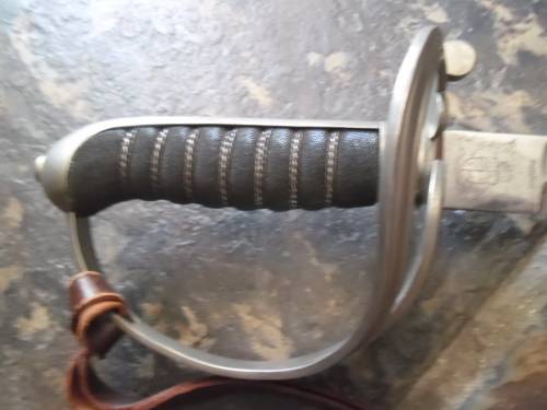 SADF Army Officers Ceremonial Sword with leather scabbard (WKC). Circa 1970's