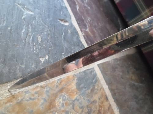 SADF Army Officers Ceremonial Sword with leather scabbard (WKC). Circa 1970's