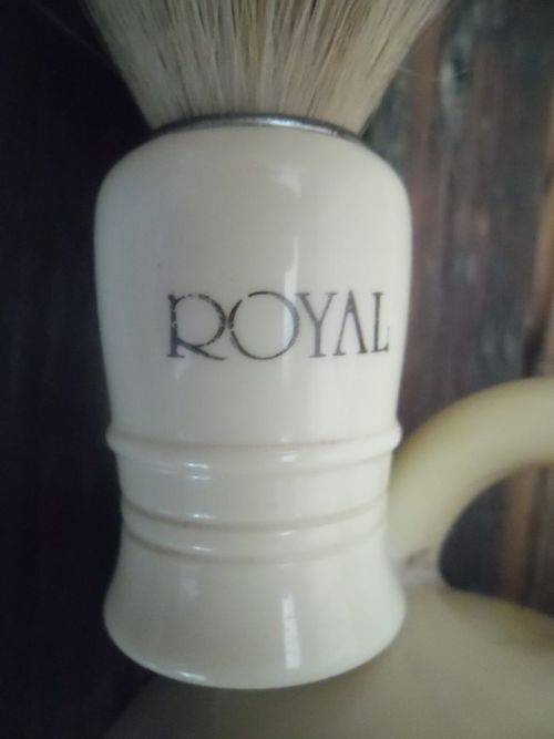 Vintage Seaforth Heather Shaving Mug and Royal Pure Badger Shaving Brush