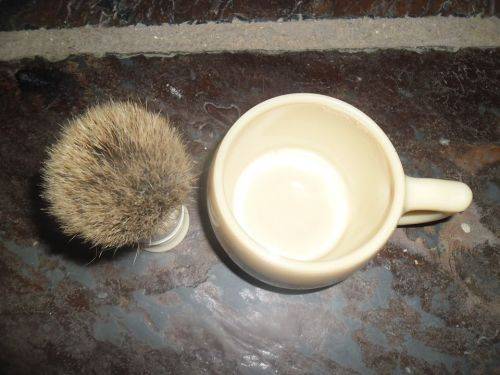 Vintage Seaforth Heather Shaving Mug and Royal Pure Badger Shaving Brush