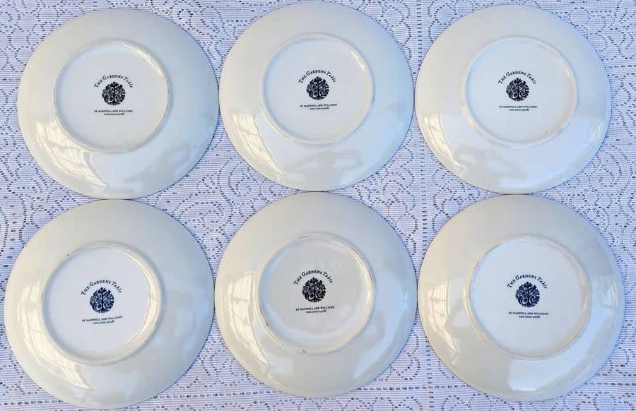Set of 6 Maxwell & Williams, Plates `The Garden Table`