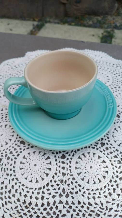 Pair of Le Creuset Cappuccino Cup & Saucer sets