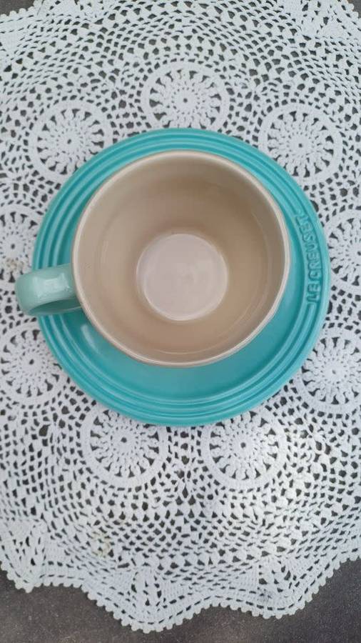 Pair of Le Creuset Cappuccino Cup & Saucer sets