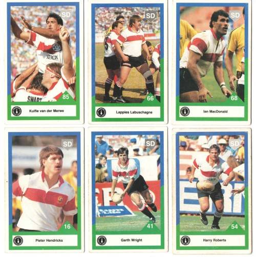 1992 Sports Deck Rugby Cards Bankfin Currie Cup