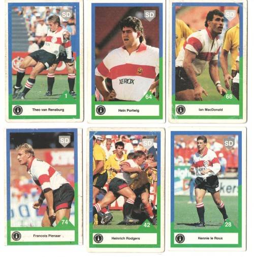 1992 Sports Deck Rugby Cards Bankfin Currie Cup