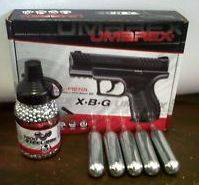 Umarex XBG 4.5mm CO2 BB Pistol-410 FPS- INCL.5 x Co2 Cylinders + 1500 Metal BB's