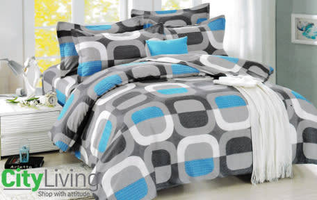 6 Piece Microfiber Duvet Cover Set - Queen