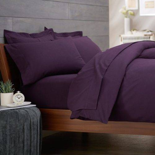 4 Piece Cotton Sheet Combo Sets - Dark Purple