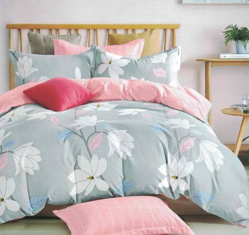 6 Piece Cotton Duvet Cover Set - Queen Size