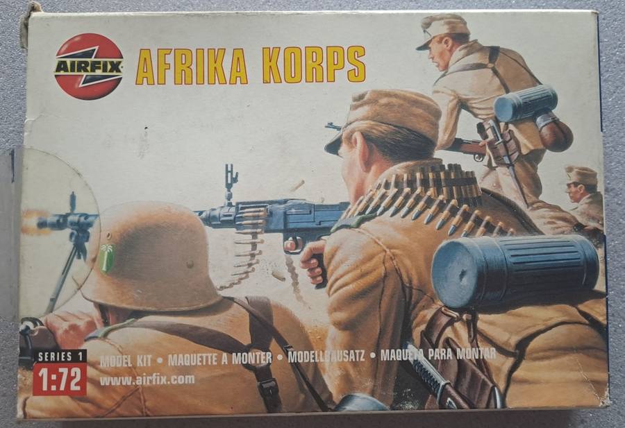 Vintage Airfix Afrika Korps figures kit.