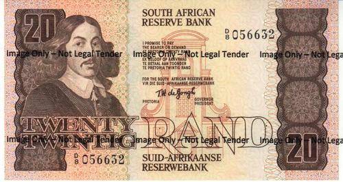 TW DE JONGH UNC R20 4th ISSUE CRISP NOTE