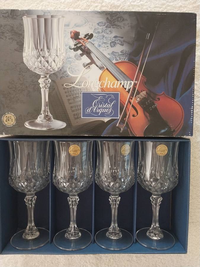 LONGCHAMP FRENCH GENUINE LEAD CRYSTAL GLASSES
