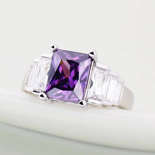 SUPERB 2.03ct INTENSE PURPLE AMETHYST & TOPAZ LADIES RING **IN STOCK **READY TO SHIP**