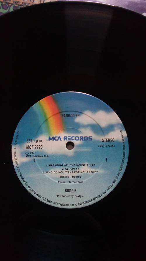 Budgie-Bandoliers,uk press,Sleeve and vinyl vg+
