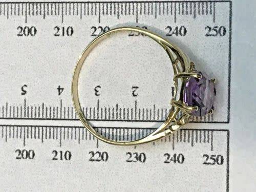 New Amethyst and Diamond Yellow Gold Ring