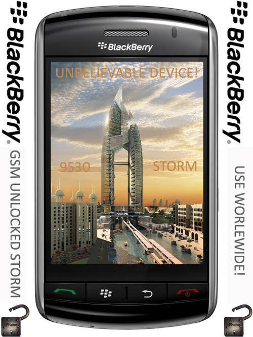Blackberry Storm 9500- Free shipping (no hidden costs)