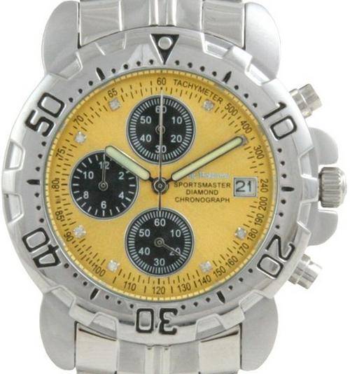 ***RED HOT R1.00 CRAZY AUCTION*** BRAND NEW - Krug Baumen DIAMOND SPORTSMASTER YELLOW Gents
