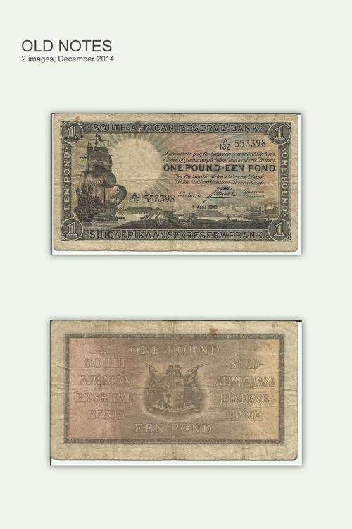 J Postmus- One Pound- 9 April 1943 circulated-condition as per photo
