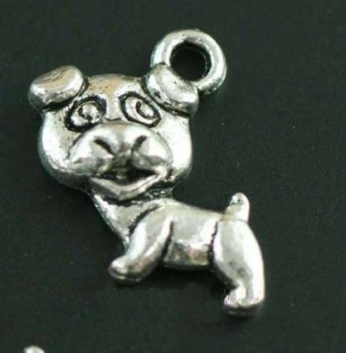 Tibet Silver Doggy Charm-  18 x 13mm
