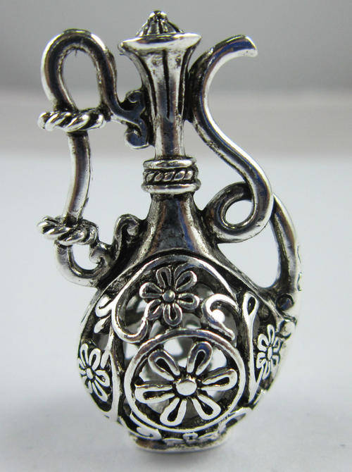 Tibetan Silver 3D Decanter Charms  - 35 x 20mm