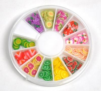 Nail Art - Polymer Fruit Slice Decoration Wheel