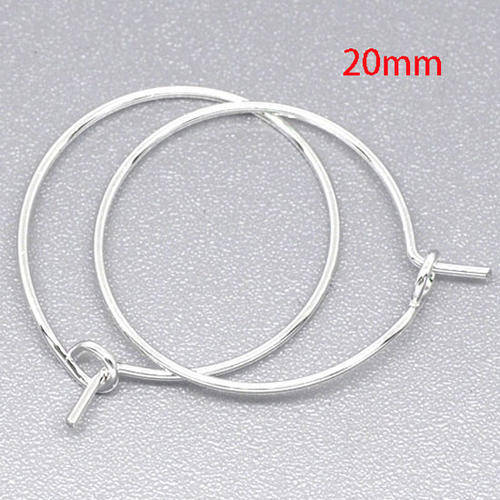 Silver Plated Wine Glass Charm Rings - 25 x 20mm