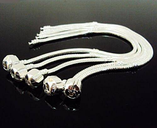 @@925 S SILVER STAMPED EURO CHARM BRACELET - Fits Pan & Euro Beads@@ - 19cm