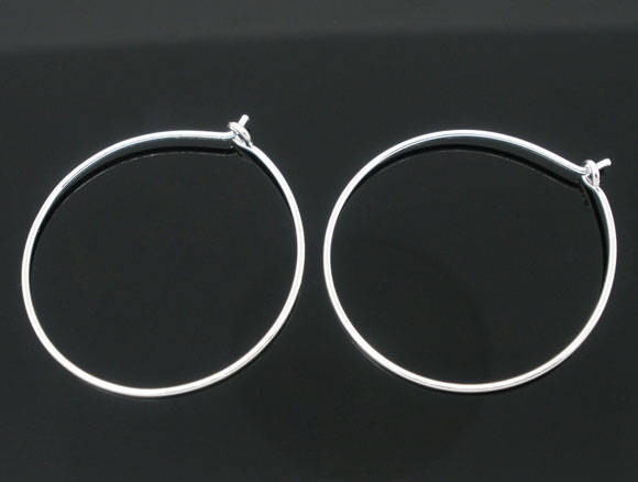 Silver Plated Wine Glass Charm Rings - 40 x 35mm