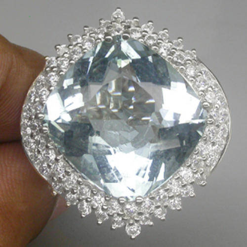 RAVISHING 76.00CT AAA GREENISH BLUE AQUAMARINE + SOLID 925 STERLING SILVER
