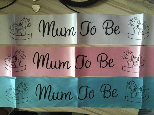 Baby Shower  "Mum to be"Sash Pink or Blue