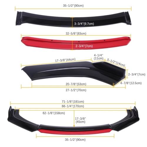 Front Lip With Red Detail ( Universal Front Lip)