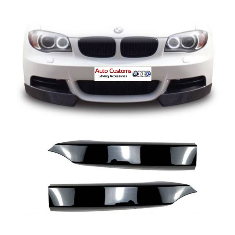E82 / E87 Gloss Black Bumper Splitters ( M Sport)
