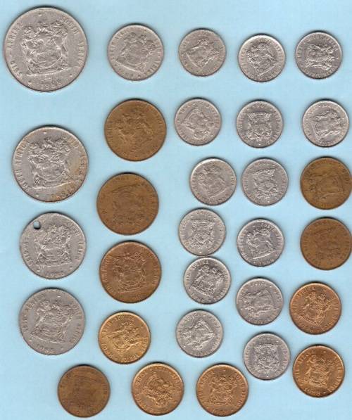 1988 RSA coin set - complete set of circulated coinage - including R1