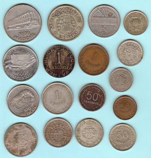 Set of Mozambique coins - 17 coins - no duplicates - includes rare 1936 coins