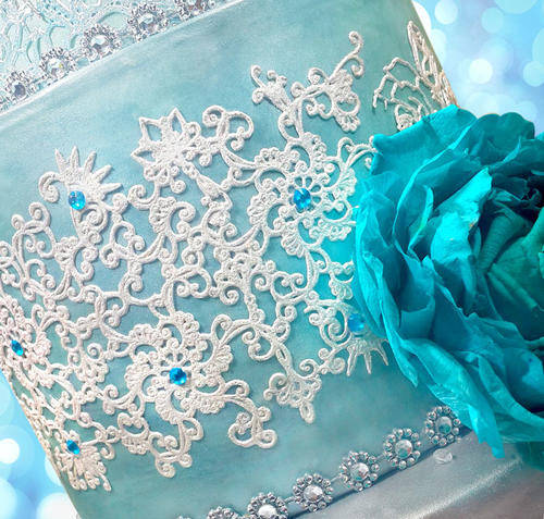 Edible lace (Ready made) for cake decorating- Paradise