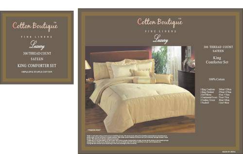 9piece Bed in a Bag Luxury Cream Comforter Set - Cream