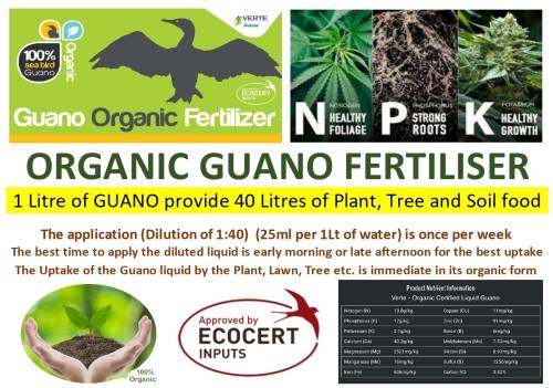 Fertiliser Organic Guano  - 25 Litres (Dilution Rate 1:40)