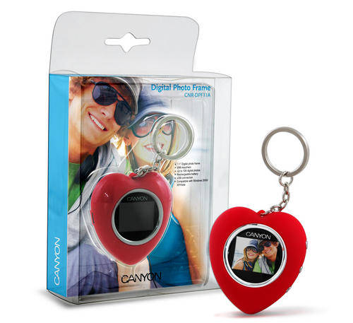 Digital Photo Frame Keyring Heart