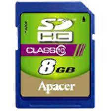 Apacer SDHC V2 Class 10 High Speed 8Gb SD Memory Card AP-SDHC8G_10