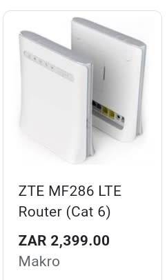 ZTE MF 286F Wireless Router CAT6